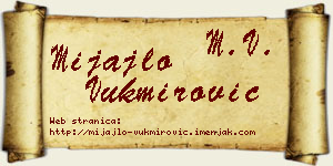 Mijajlo Vukmirović vizit kartica